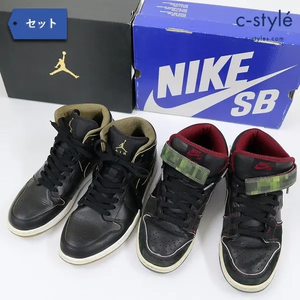 NIKE ナイキ DUNK MID ELITE SB 27.5cm + AIR JORDAN 1 MID 27cm