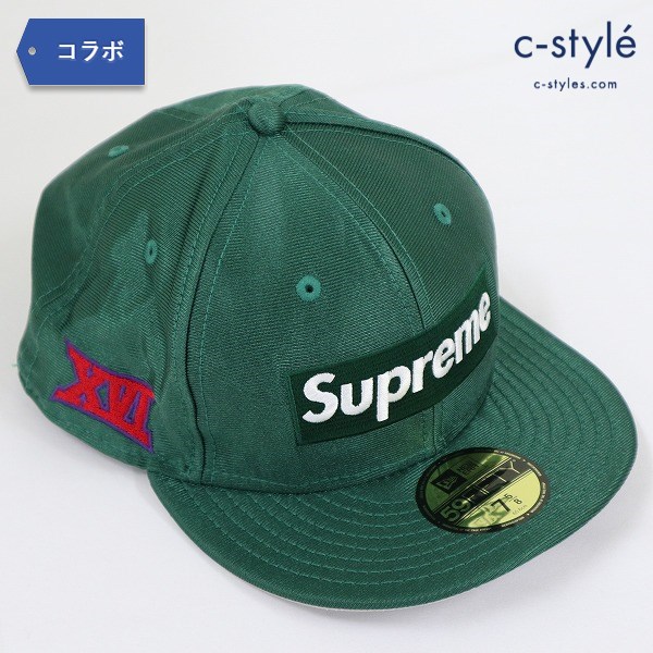 SUPREME シュプリーム × NEWERA ニューエラ × WORLD FAMOUS ワールドフェイマス キャップ 7 5/8 帽子 グリーン