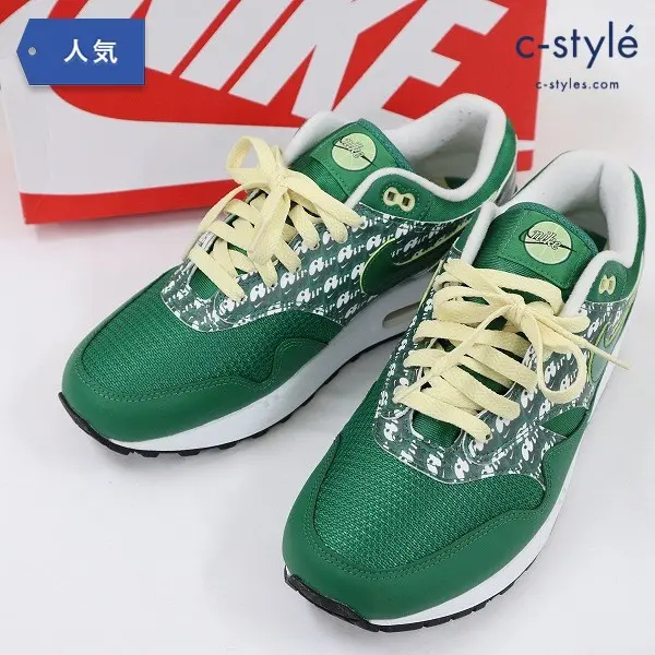 NIKE ナイキ AIR MAX 1 PRM エアマックス1 27cm パイングリーン シューズ