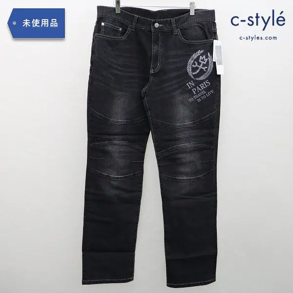 CASTELBAJAC カステルバジャック バイカーデニムパンツ size 50 ブラック