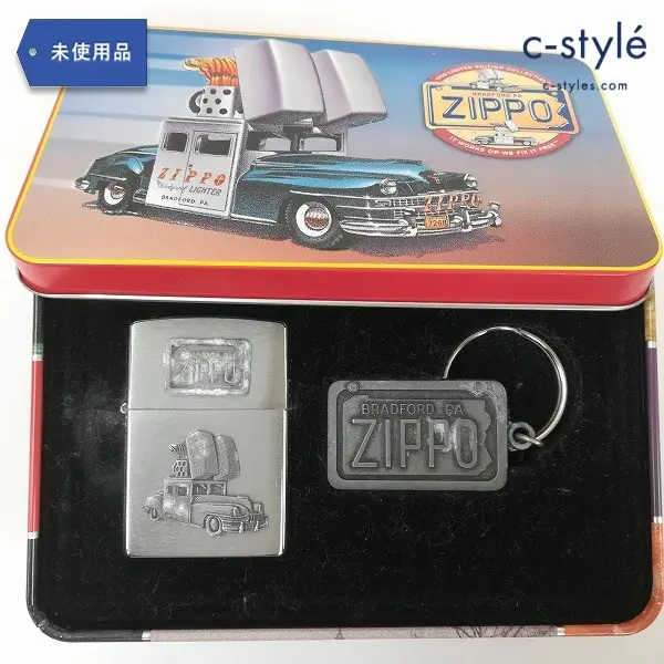 ZIPPO ジッポー BRADFORD PA 喫煙具 缶箱 キーホルダー付