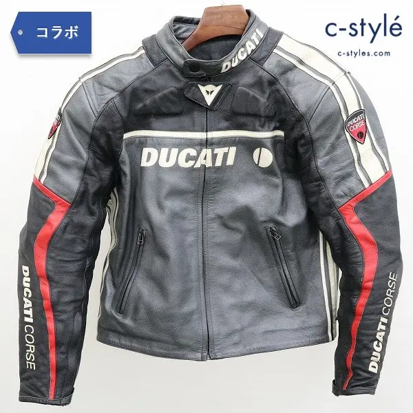 DAINESE ダイネーゼ × DUCATI ドゥカティ レザージャケット S 牛革 バイク用品