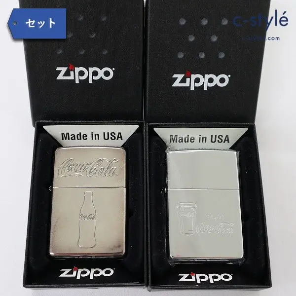 ZIPPO ジッポー ライター コカコーラ ビン グラス 2種 喫煙具 喫煙雑貨