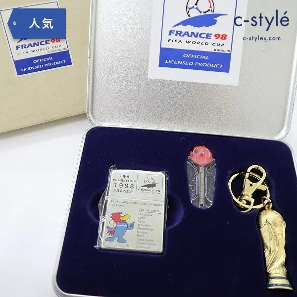 ZIPPO ジッポー FIFA WORLD CUP FRANCE 98 缶ケース入 キーホルダー付 喫煙具