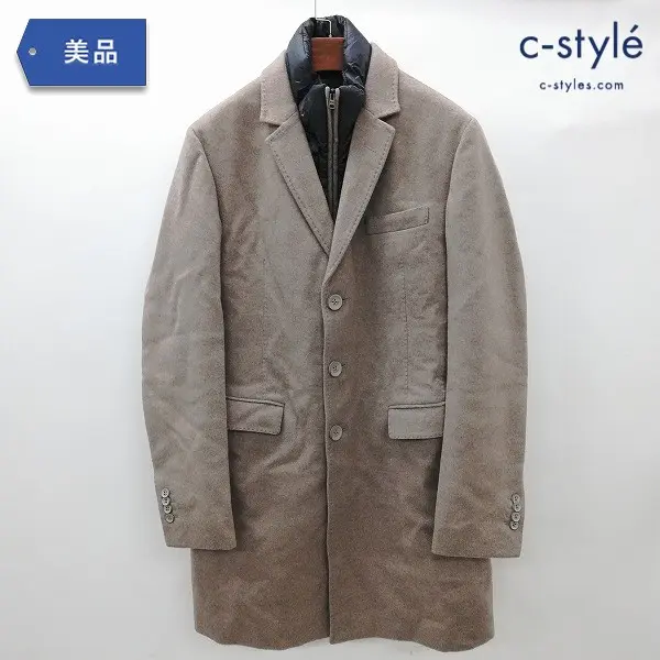 HERNO ヘルノ カシミヤ スタンドカラー チェスターコート size46