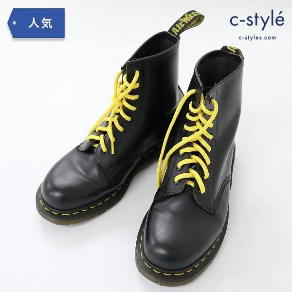 Dr.Martens ドクターマーチン ブーツ UK7 8ホール レザー ブラック 牛革