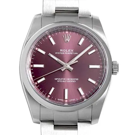 ROLEX(ロレックス) オイスターパーペチュアル 114200 レッドグレープ