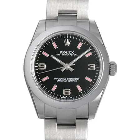 ROLEX(ロレックス) オイスターパーペチュアル 177200 ブラック 369 ピンクバー