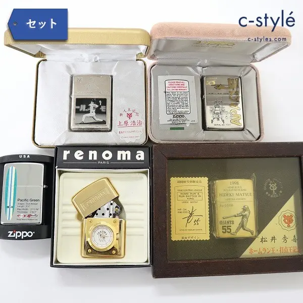 限定品 Zippo ジッポー 松井秀喜 上原浩治 野球 ホームラン王 他 計5点