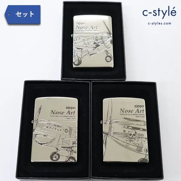 Zippo ジッポー NA NOSE ART ノーズアート シャーク 戦闘機 計3点