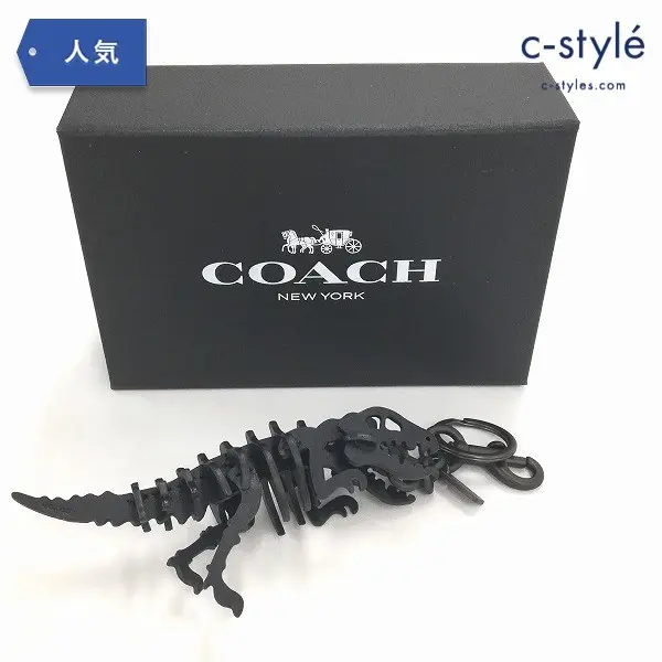 COACH コーチ 恐竜 レキシー チャーム Rexy Charm ブラック キーホルダー