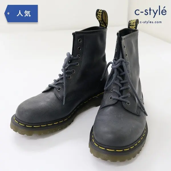 Dr.Martens ドクターマーチン 8ホール ブーツ UK9 ブラック レザー 牛革