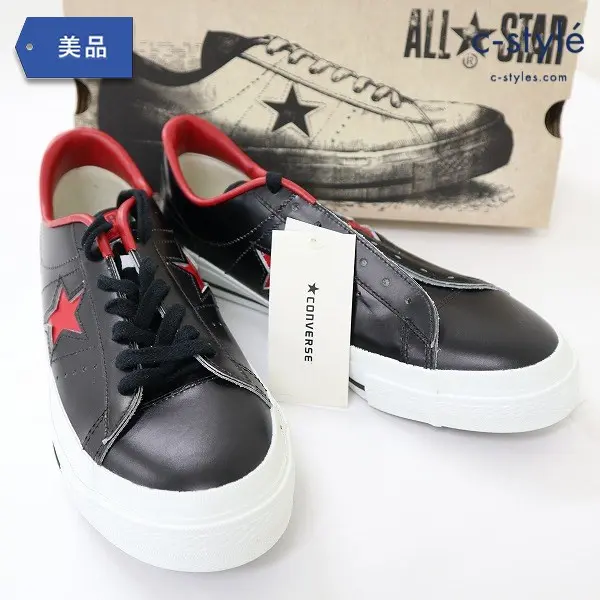 CONVERSE コンバース ONE STAR スニーカー 27cm ブラック/レッド 日本製