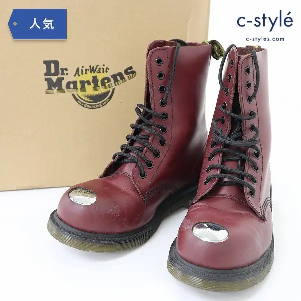 Dr.Martens ドクターマーチン MAINE スチール 10 ホール UK5 チェリーレッド