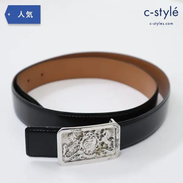 ZELE-PARIS ゼルパリ レザーベルト size95 ブラック