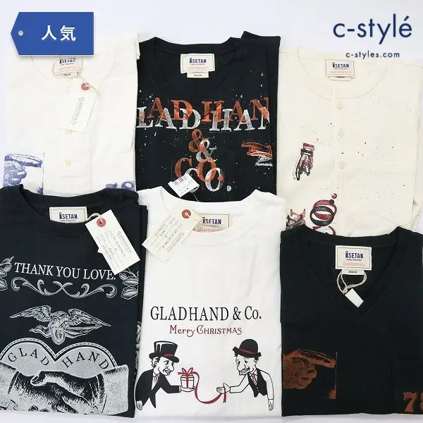 GLADHAND 伊勢丹限定 ISETAN カットソー 半袖 M ホワイト ブラック 計6点