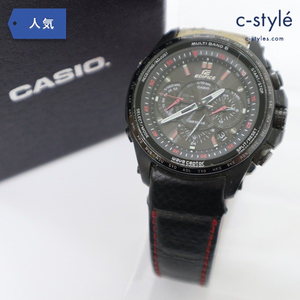 CASIO EDIFICE Eaw-M710 電波ソーラー 腕時計 ブラック クォーツ