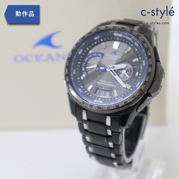 CASIO カシオ OCEANUS OCW-T750 腕時計 電波ソーラー ブラック 黒文字盤