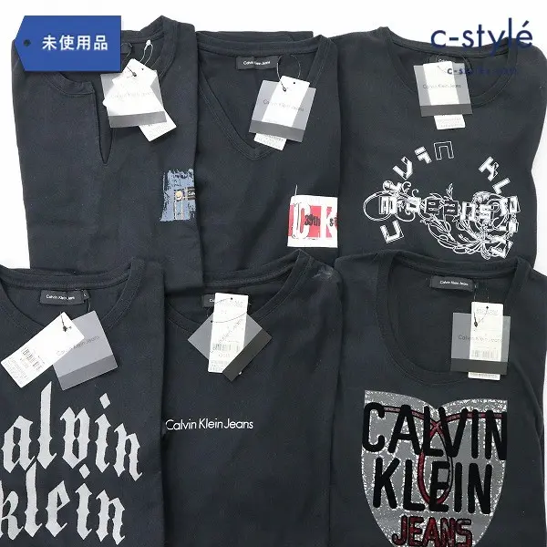 Calvin Klein カルバンクライン 長袖 半袖 Tシャツ サイズL ブラック 計6点