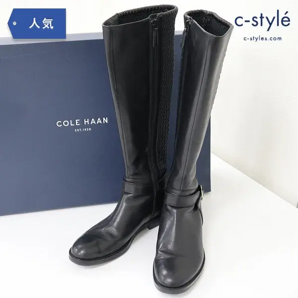 COLE HAAN リーラ グランド ライディング ブーツ 7・1/2 ブラック レザー