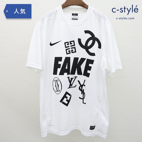 NIKE ナイキ AUTHENTIC DRI-FIT FAKE chane サッカーシャツ XXL ホワイト
