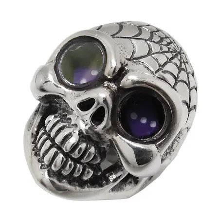 TRAVIS WALKER(トラヴィスワーカー) GAMBLER RING （PURPLE DICE） WITH SPIDER ENGRAVE