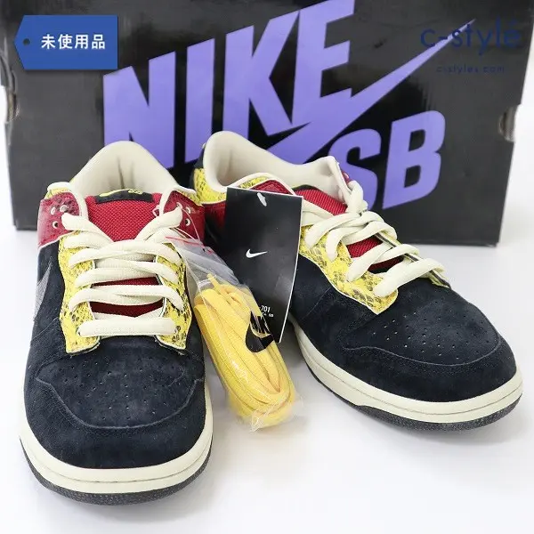 NIKE ナイキ DUNK LOW PREMIUM 28cm ネイビー スニーカー 313170-701 レザー