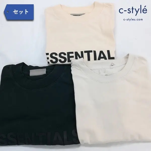 ESSENTIALS エッセンシャルズ Tシャツ L 半袖 長袖 クルーネック 綿100% 計3点