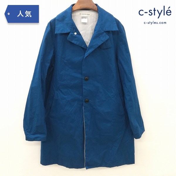 EEL イール Sakura Coat サクラコート Mサイズ ブルー ステンカラー 綿100%