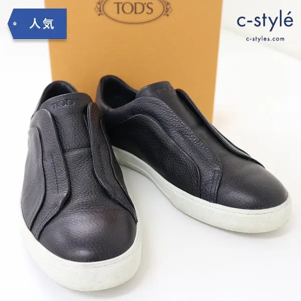 TOD’S トッズ スリッポン スニーカー 7・1/2 ブラック メンズ