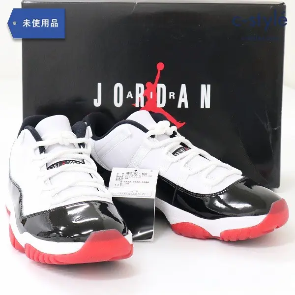 NIKE AIR JORDAN 11 RETRO LOW 28cm ホワイト ブラック レッド AV2187-160