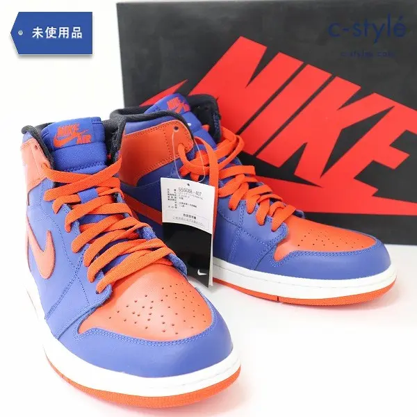 NIKE AIR JORDAN 1 RETRO HIGH OG 28cm オレンジ×ブルー 555088-407 シューズ