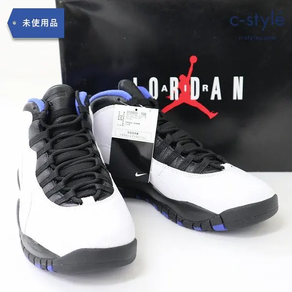 NIKE AIR JORDAN 10 RETRO 28cm ホワイト×ブラック×ブルー 310805-108