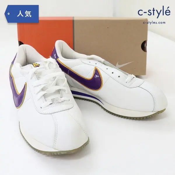 NIKE CORTEZ DELUXE PLUS 28cm ホワイト×パープル スニーカー