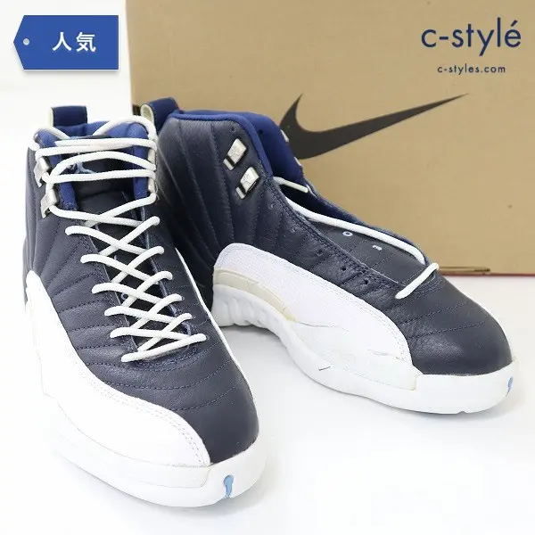 NIKE AIR JORDAN 12 27.5cm 紺×白 130690-411 スニーカー