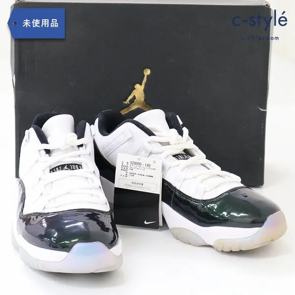 NIKE AIR JORDAN 11 RETRO LOW 28cm ホワイト×ダークグリーン 528895-145