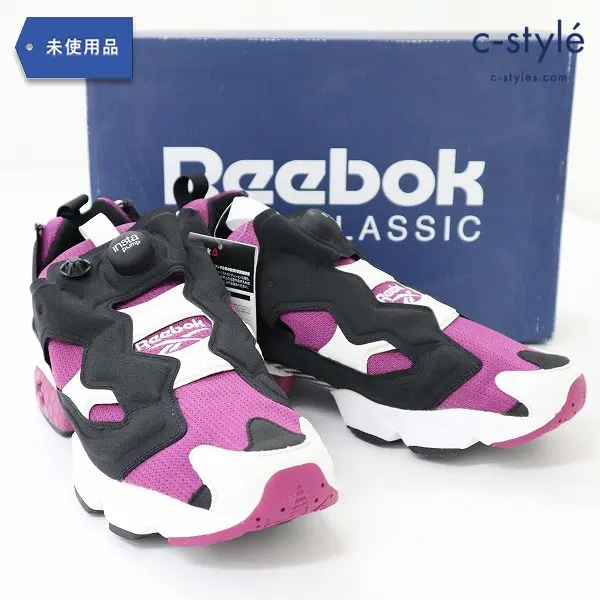 リーボック Reebok INSTAPUMP FURY OG MEN 28cm ブラック×ホワイト×パープル