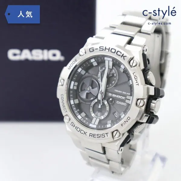 カシオ CASIO G-SHOCK GST-B100 腕時計 シルバー クォーツ