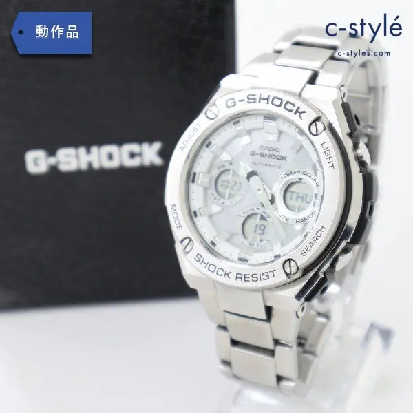 CASIO G-SHOCK GST-W110D-7AJF 電波ソーラー 腕時計 シルバー