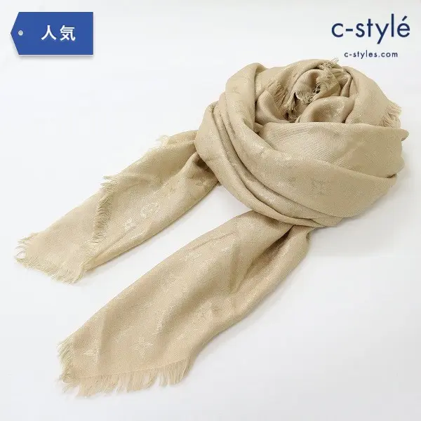 LOUIS VUITTON ルイヴィトン ストール モノグラム ベージュ レディース