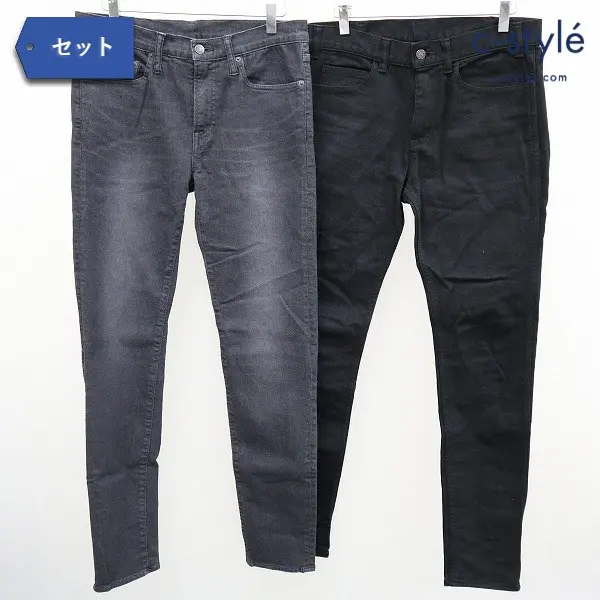 HYSTERIC GLAMOUR ドリルストレッチ スキニー デニムパンツ 30 ブラック