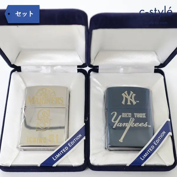 Zippo ジッポー ヤンキース 松井秀喜 ブルー マリナーズ イチロー シルバー