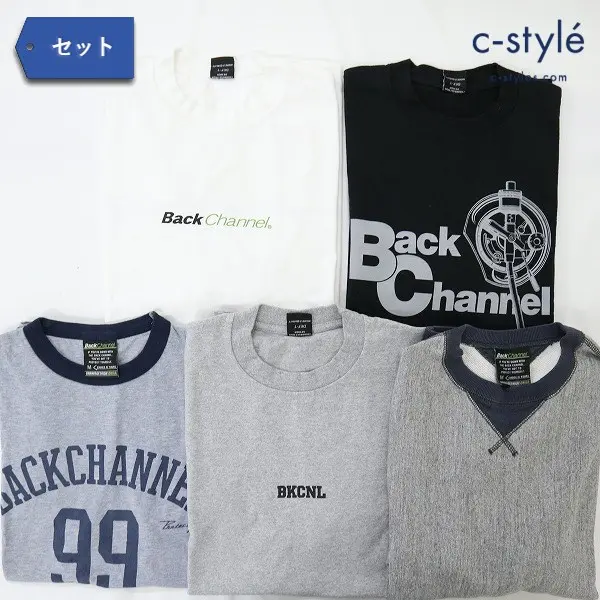 Back Channel バックチャンネル 半袖Tシャツ×4 + 長袖スウェット M L 計5点