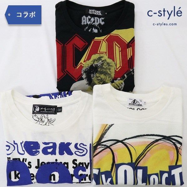 HYSTERIC GLAMOUR Tシャツ AC/DC ANDY WARHOL SCOLOCT Sサイズ 計3点