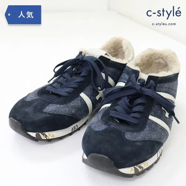 PREMIATA プレミアータ VAR.1436 スニーカー 44 ネイビー ボア ローカット