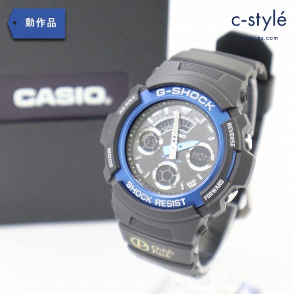 CASIO G-SHOCK × オッズパーク AW-591-2AJF 腕時計 ブラック×ブルー