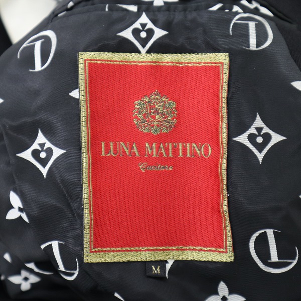 LUNA MATTINO ルナマティーノ ジャケット 4B 刺繍 サイズ46 M ブラック 