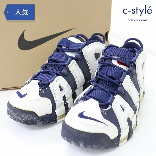 NIKE ナイキ AIR MORE UPTEMPO MIDNIGHT NVY/MIDNIGHT NVY-WHT 加水分解品