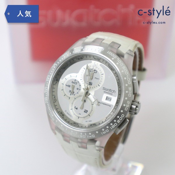 Swatch スウォッチ SVGK406 IRONY クロノグラフ 腕時計 ホワイト 自動巻