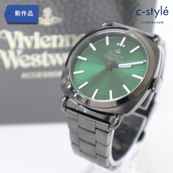 Vivienne Westwood 腕時計 VW-24F4 ブラック×グリーン ウォッチ
